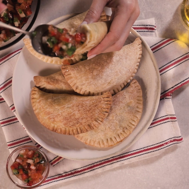 Ham, Cheese and Green Onion Empanadas